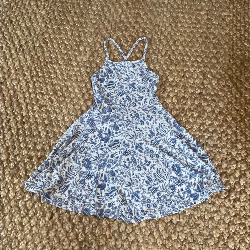 Open back cross cross skater dress